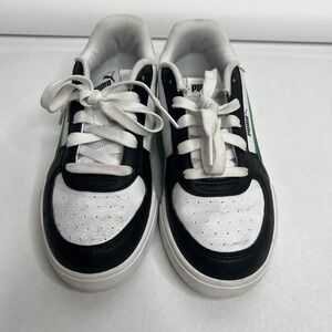 PUMA Green White 3 3C Block Lace Up Youth Boys White Sneakers Casual Shoes